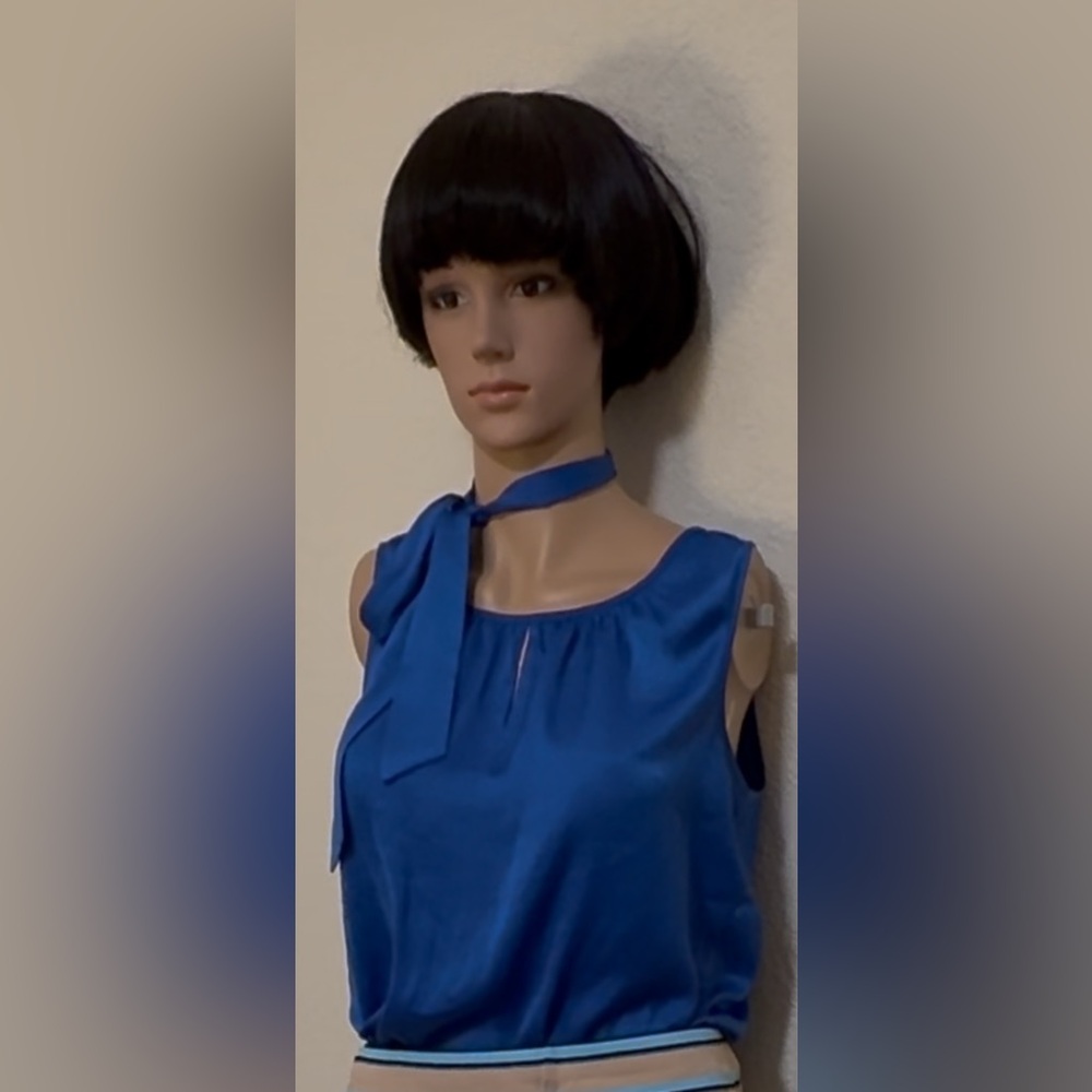 Jacob Blue Tie Front Blouse